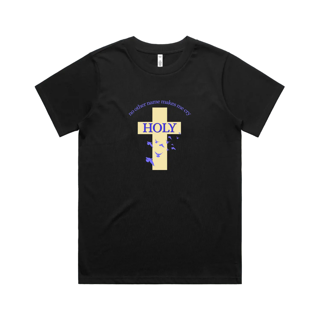 Black front flat lay