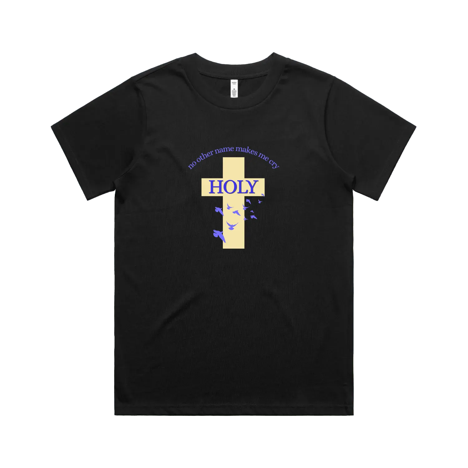 Black front flat lay