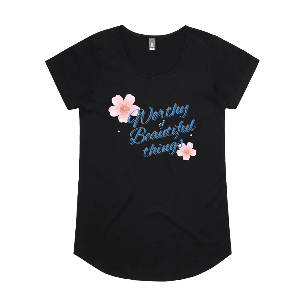 Black front flat lay