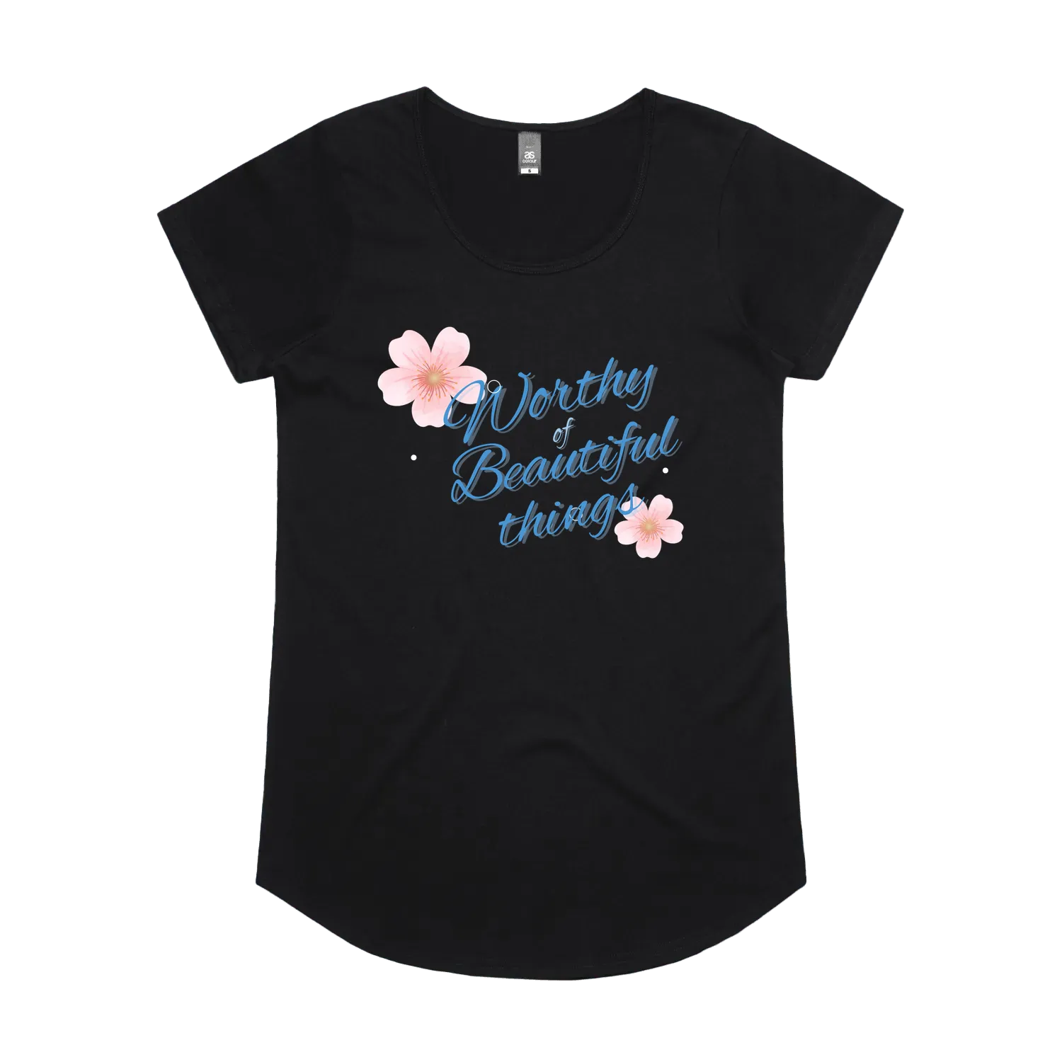 Black front flat lay