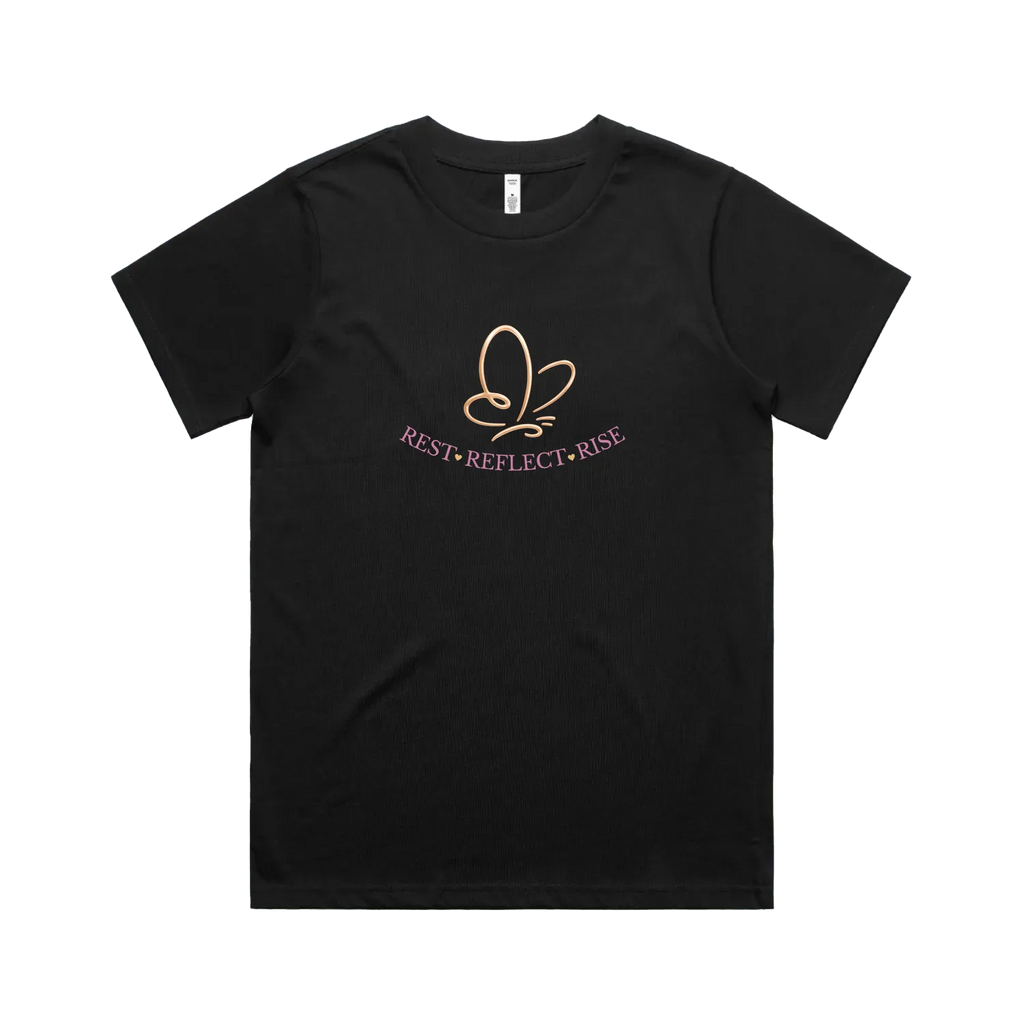 Black front flat lay