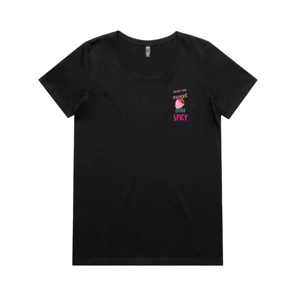 Black front flat lay