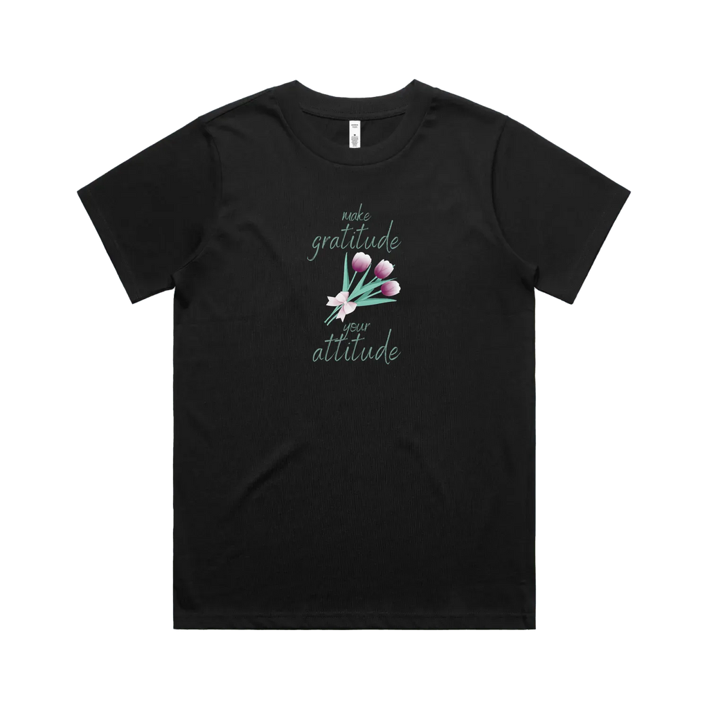 Black front flat lay