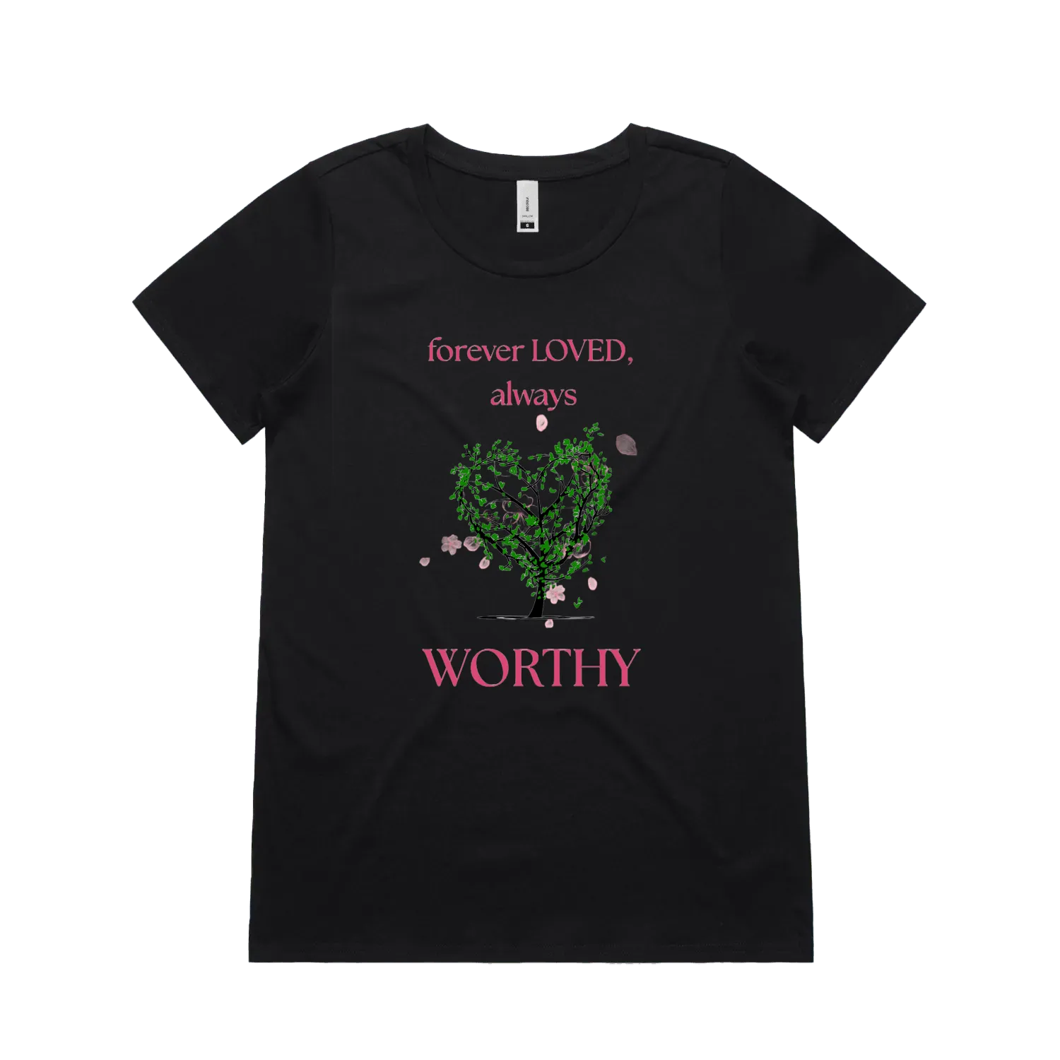 Black front flat lay