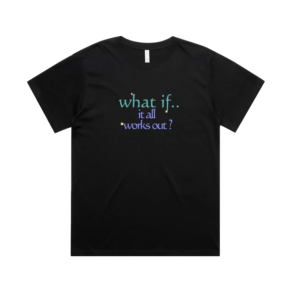 Black front flat lay