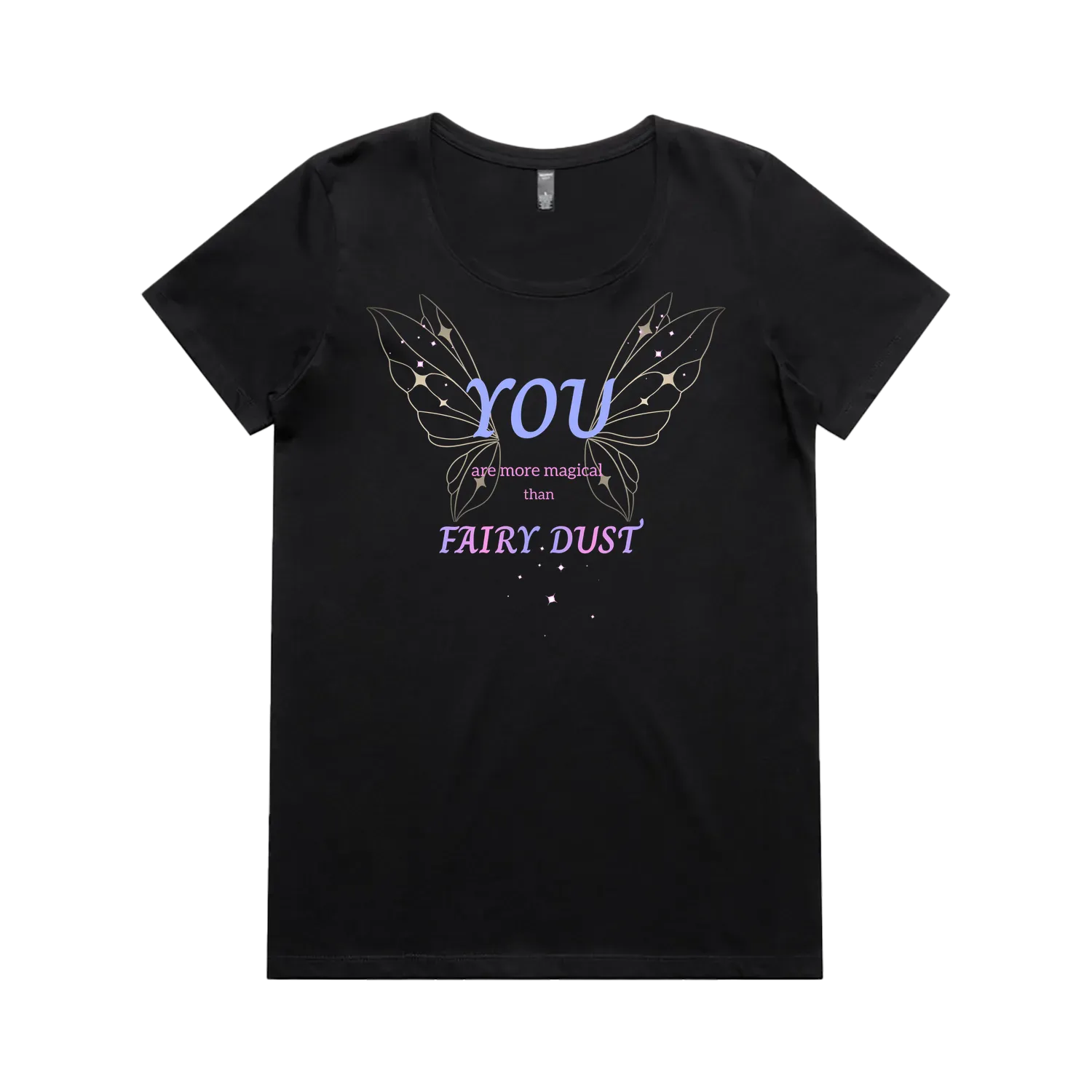 Black front flat lay