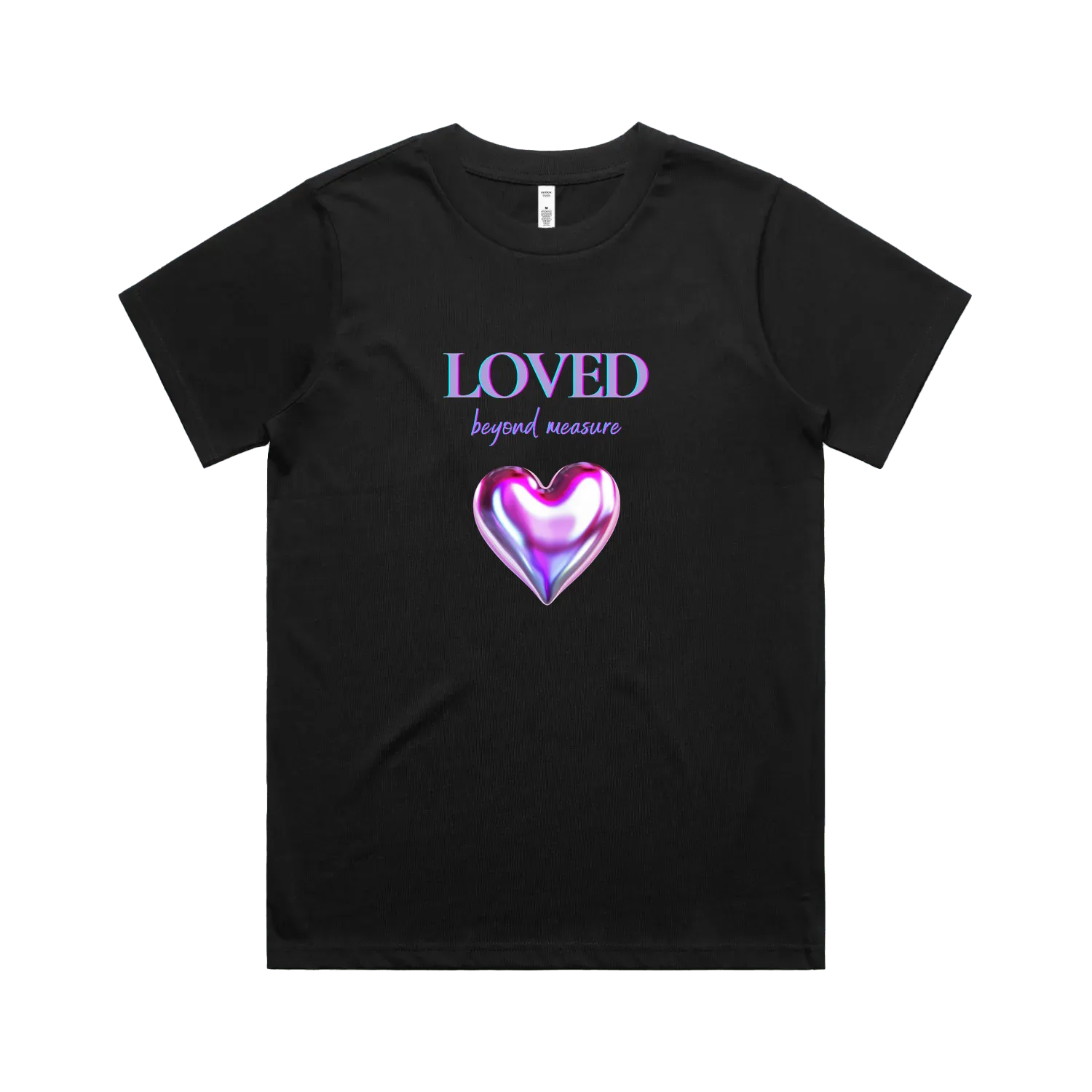 Black front flat lay