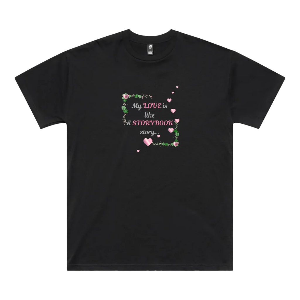 Black front flat lay