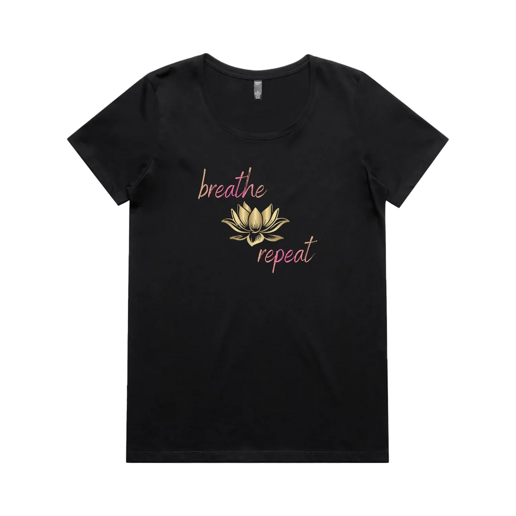 Black front flat lay