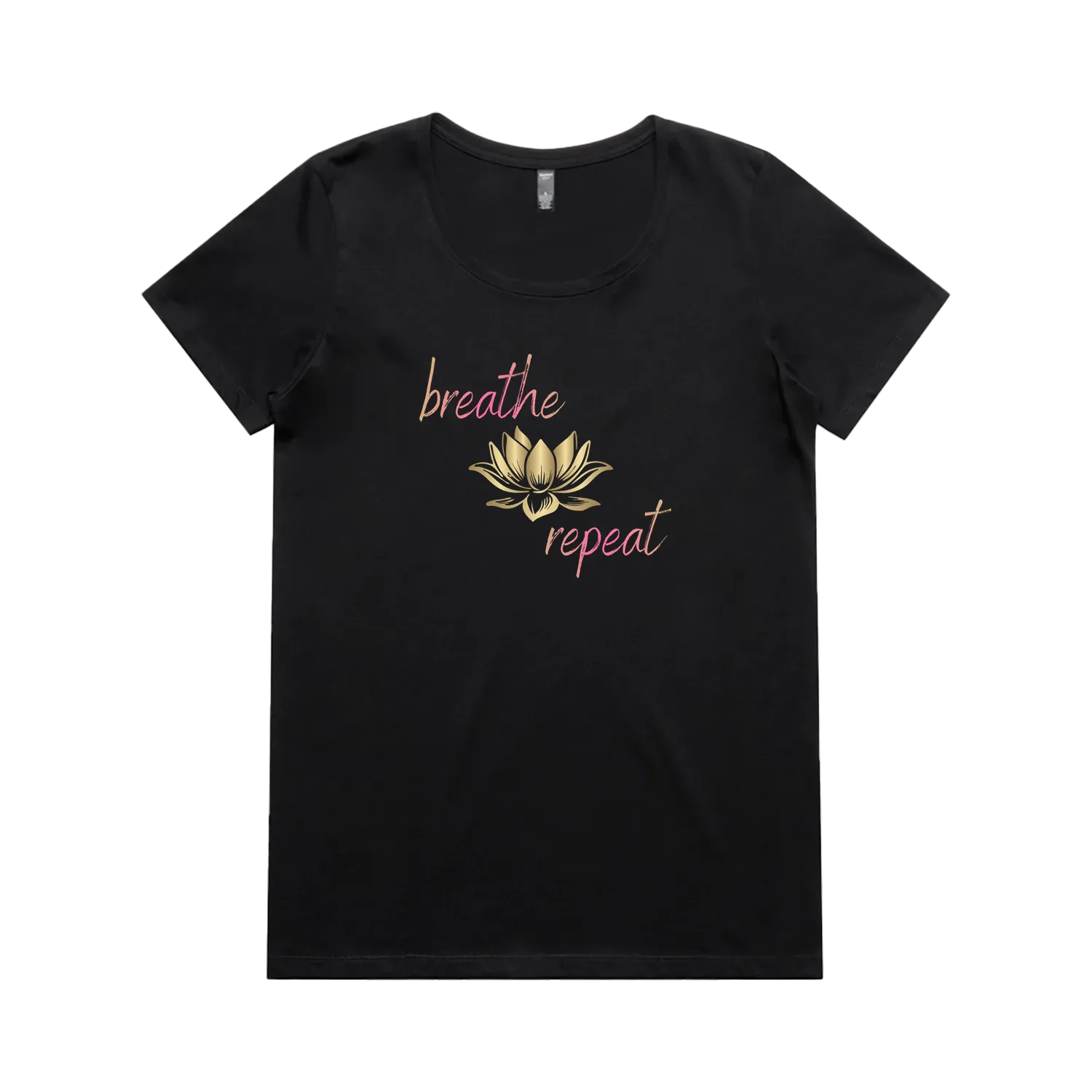 Black front flat lay