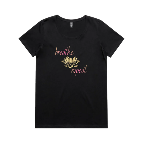 Black front flat lay