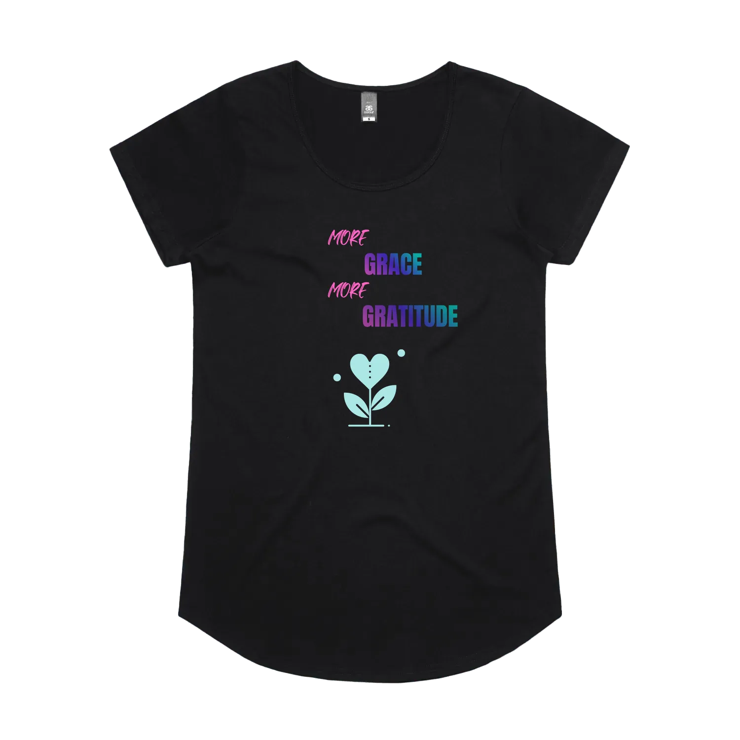 Black front flat lay