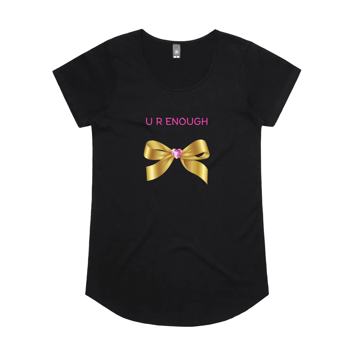 Black front flat lay