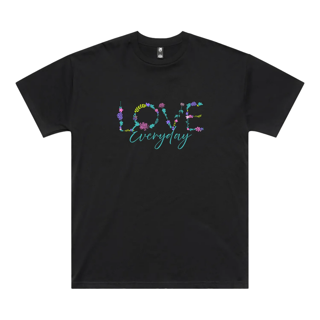 Black front flat lay