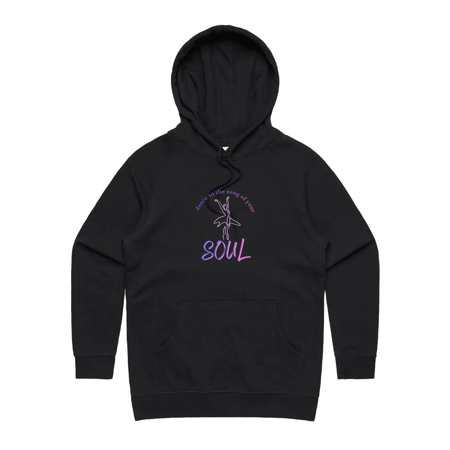 Black front flat lay