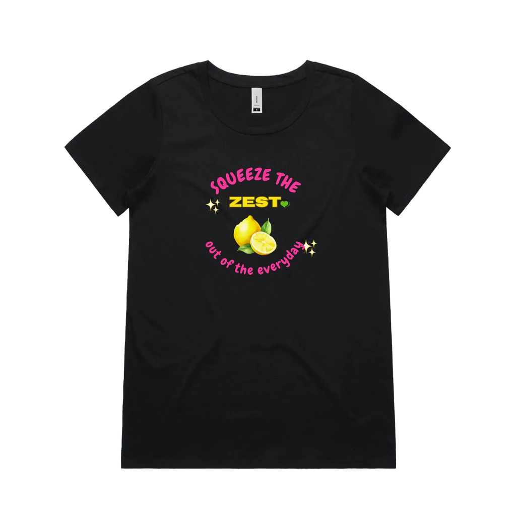 Black front flat lay