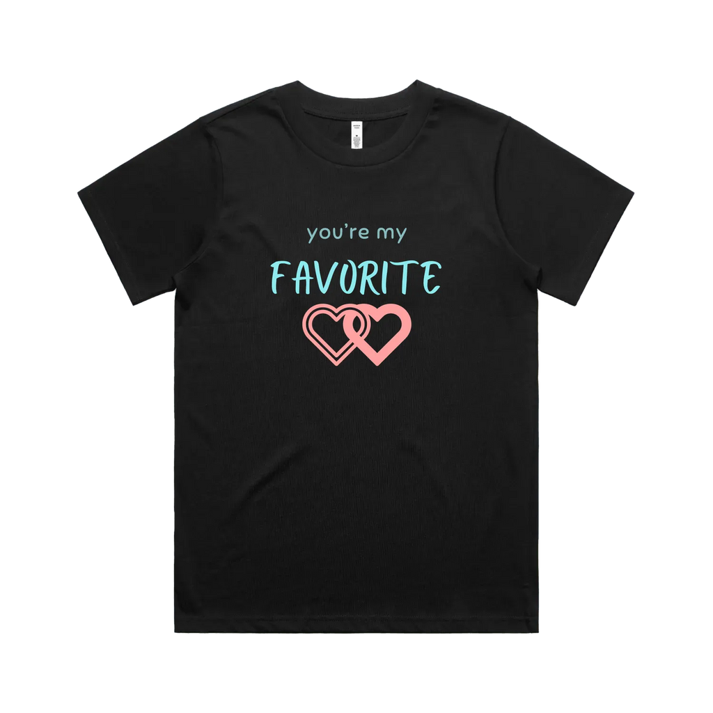 Black front flat lay