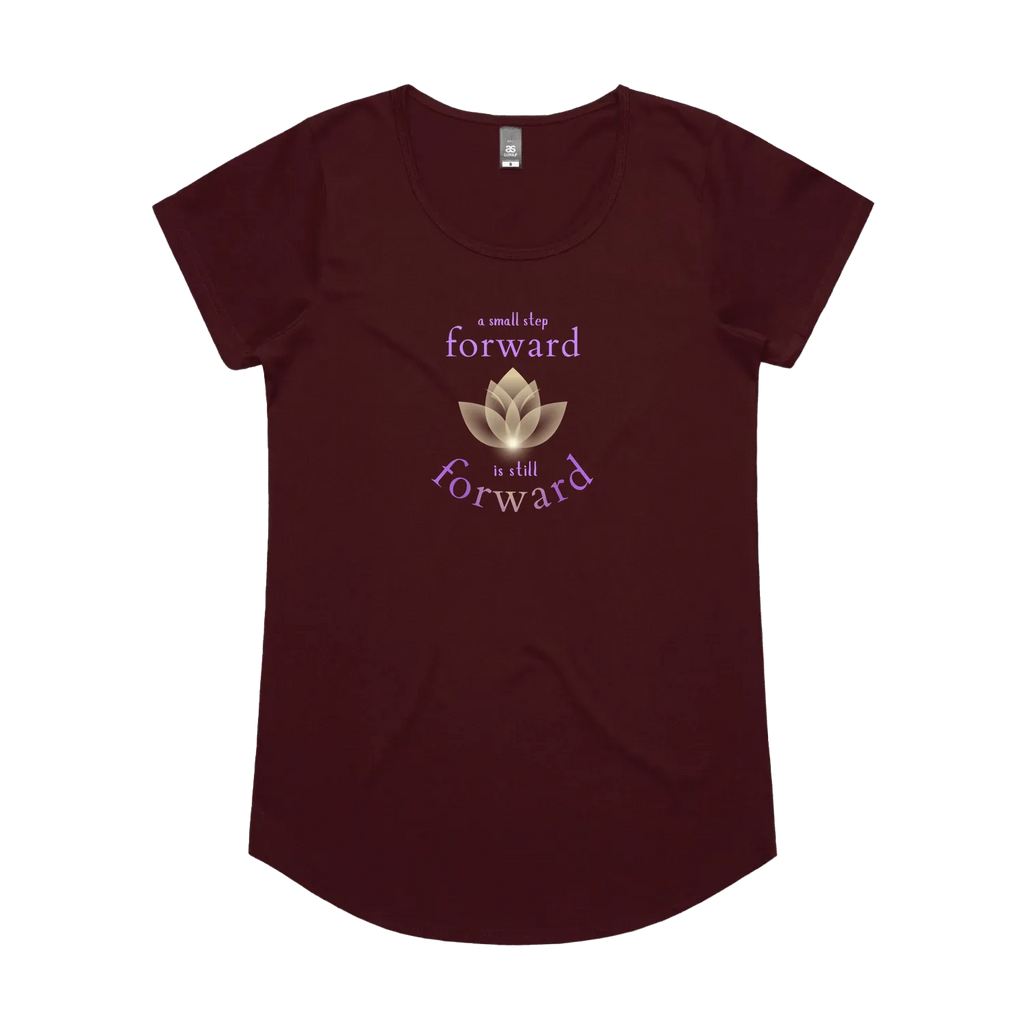 Burgundy front flat lay