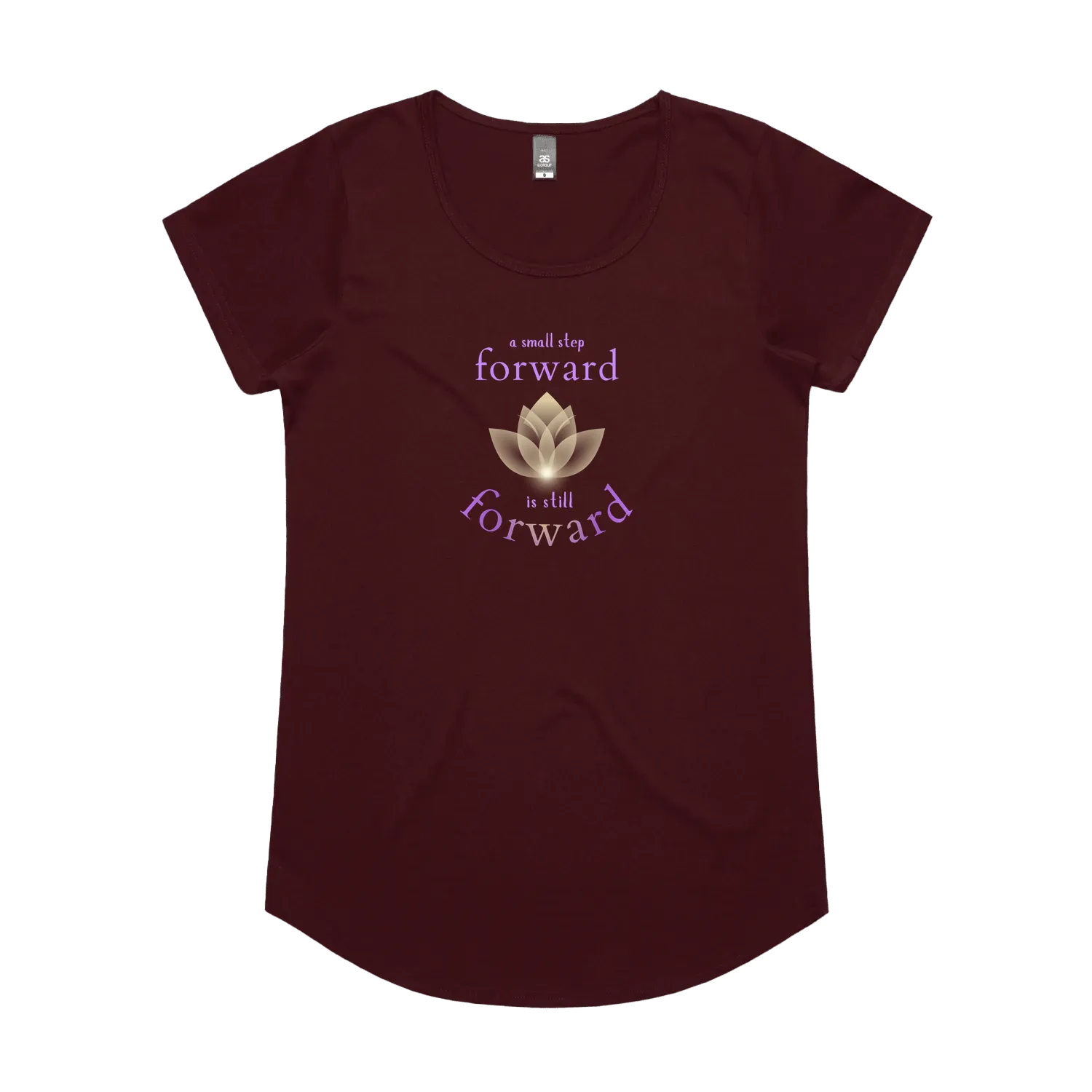 Burgundy front flat lay