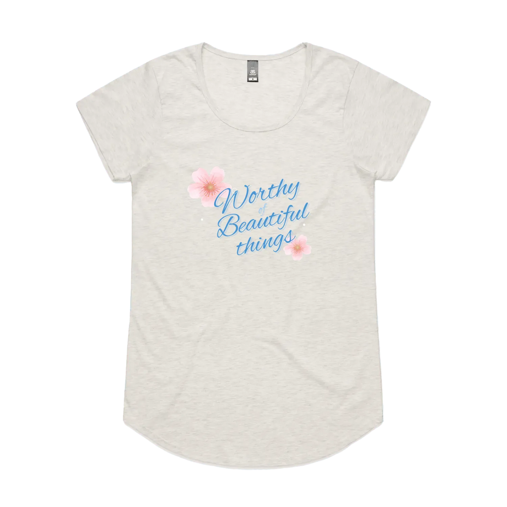 Oatmeal Marle front flat lay