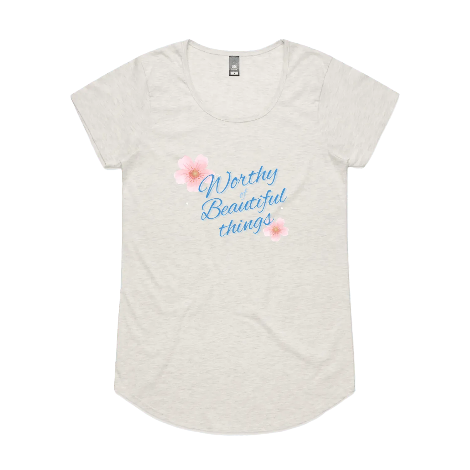 Oatmeal Marle front flat lay