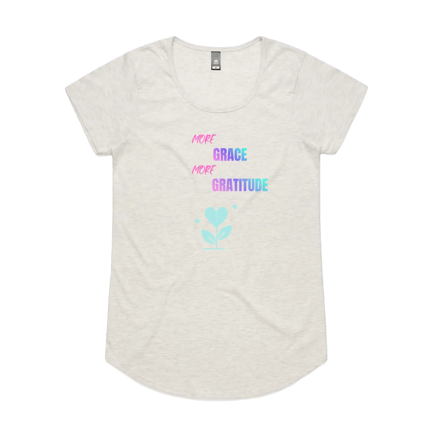 Oatmeal Marle front flat lay