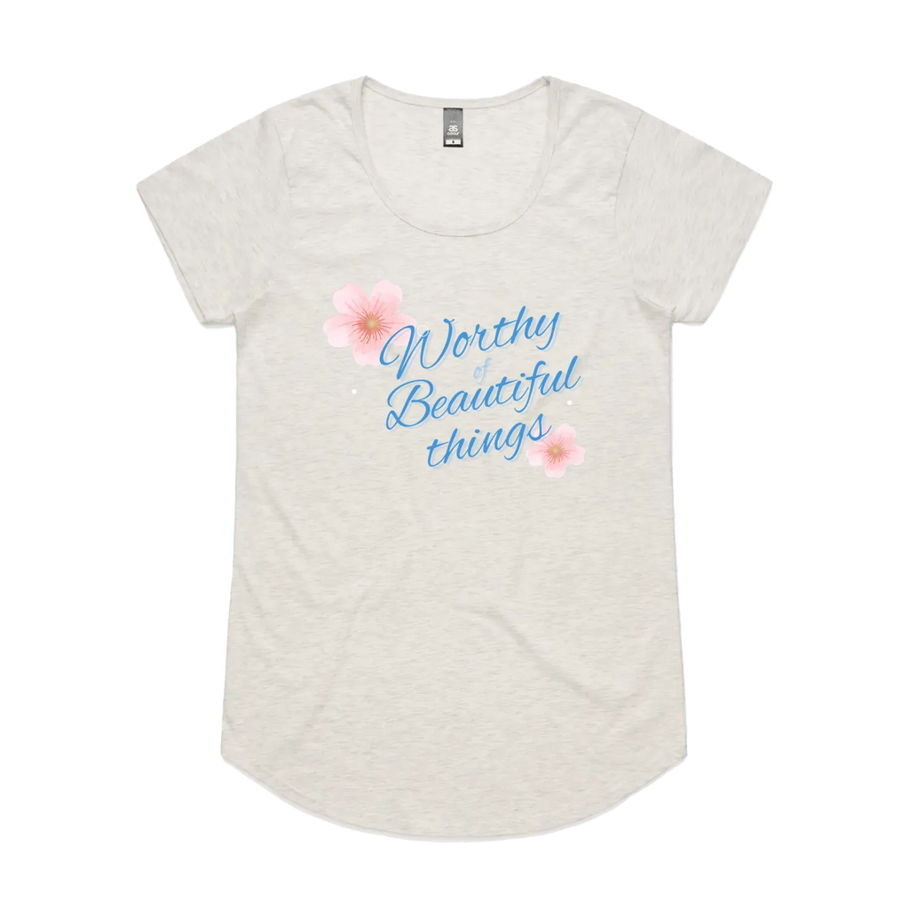 Oatmeal Marle front flat lay