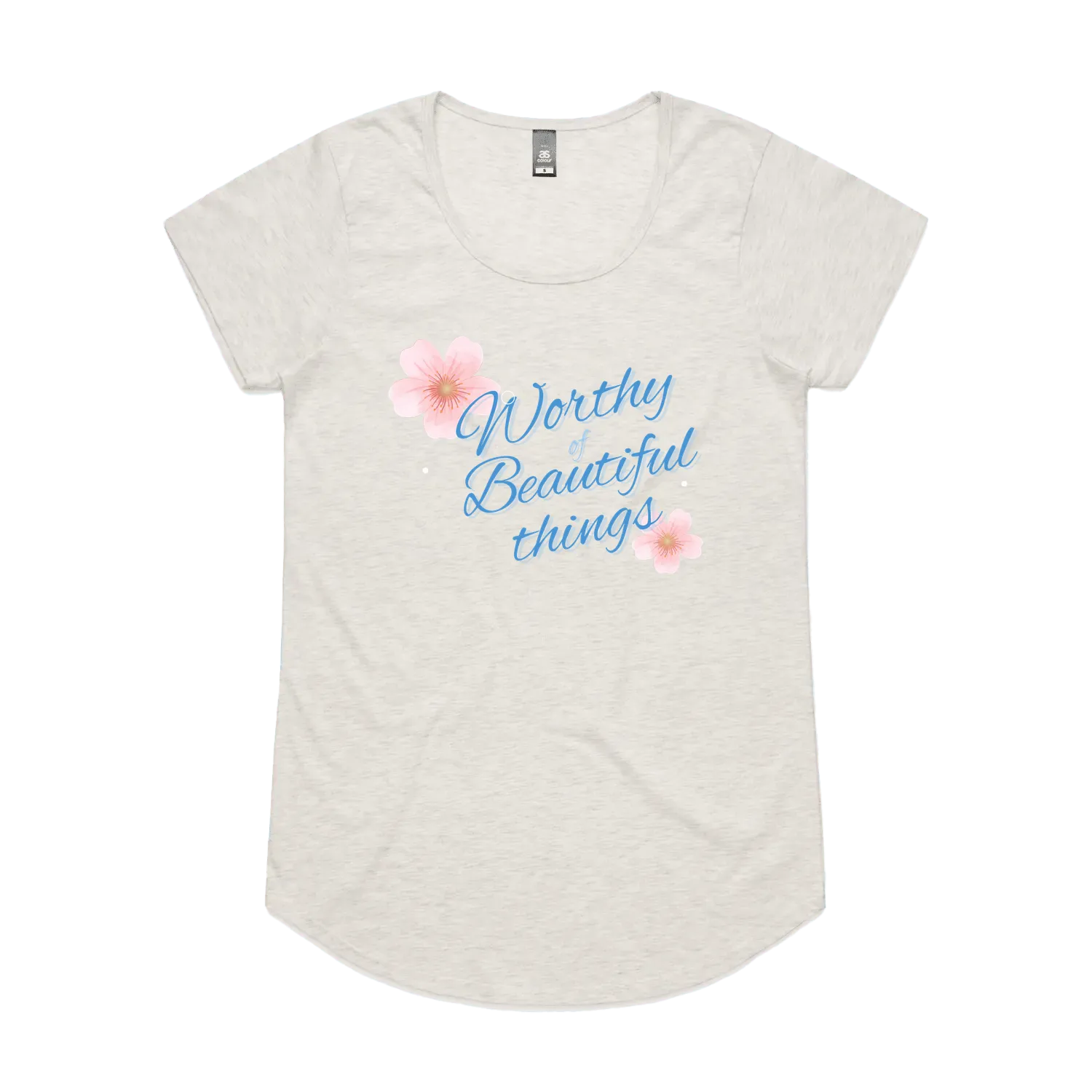 Oatmeal Marle front flat lay