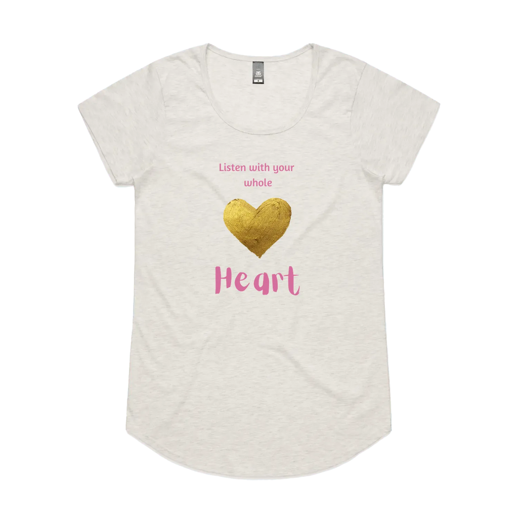 Oatmeal Marle front flat lay