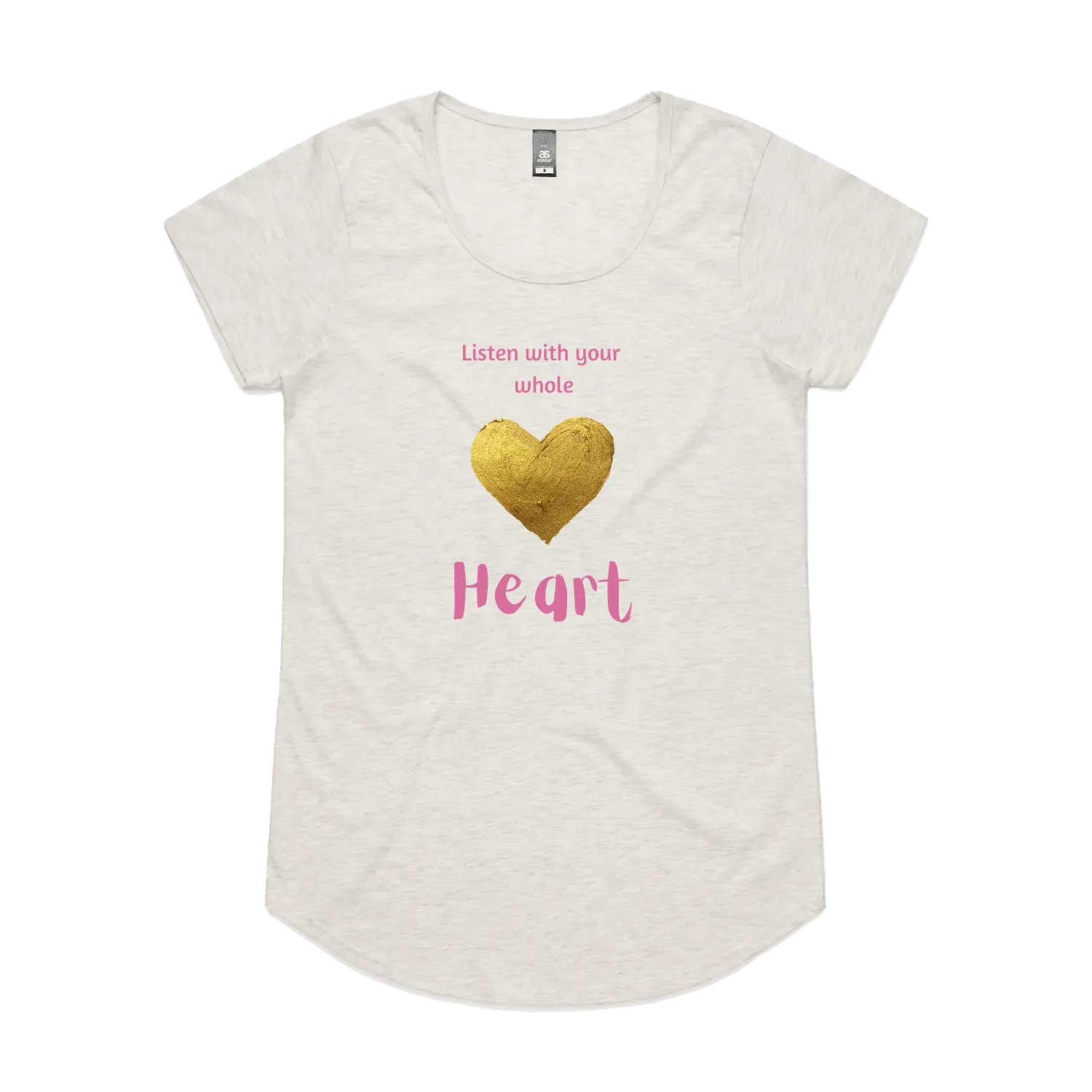 Oatmeal Marle front flat lay