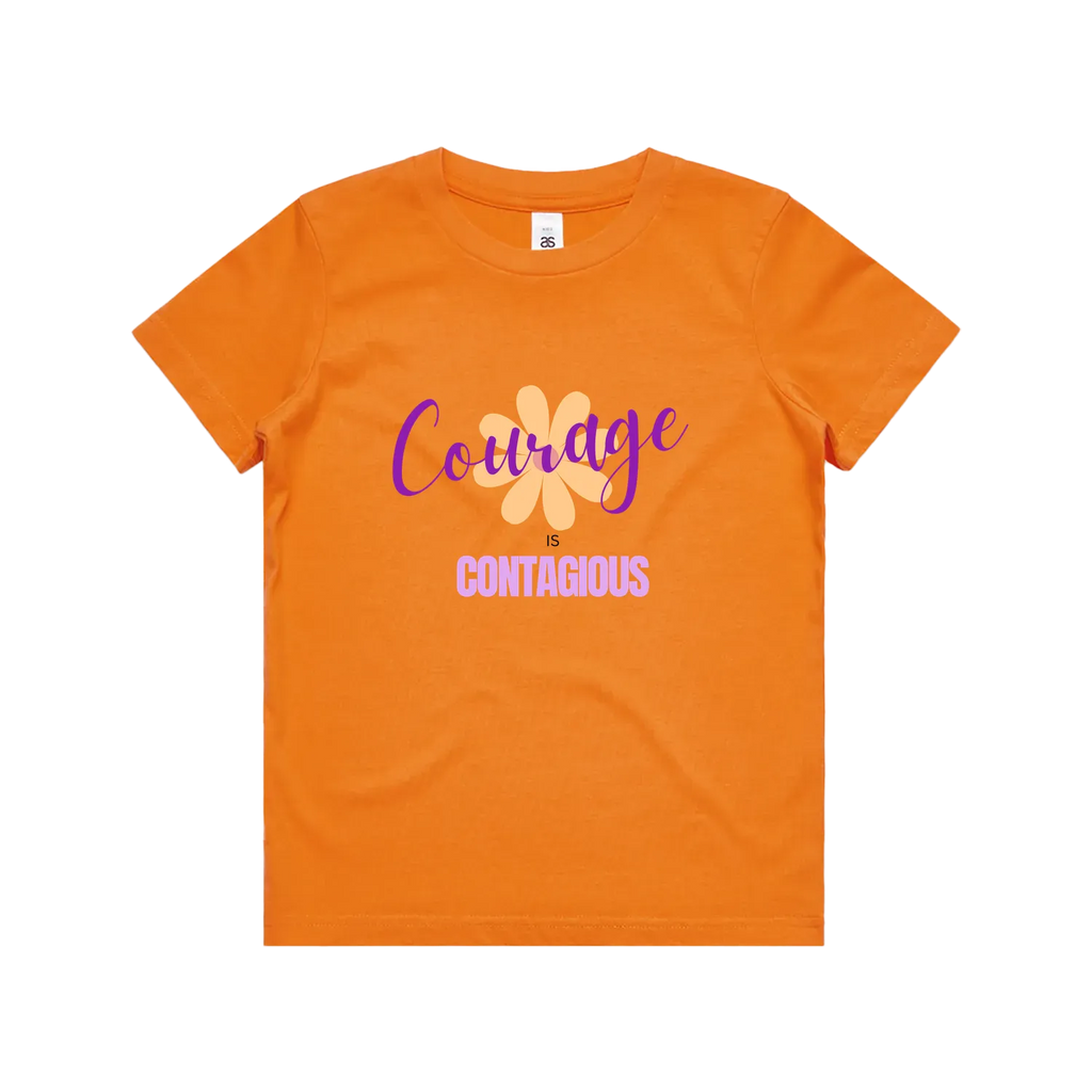 Orange front flat lay
