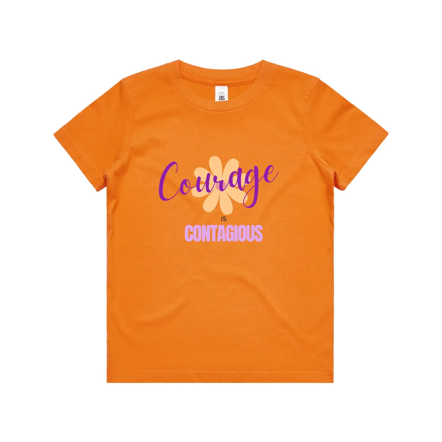 Orange front flat lay