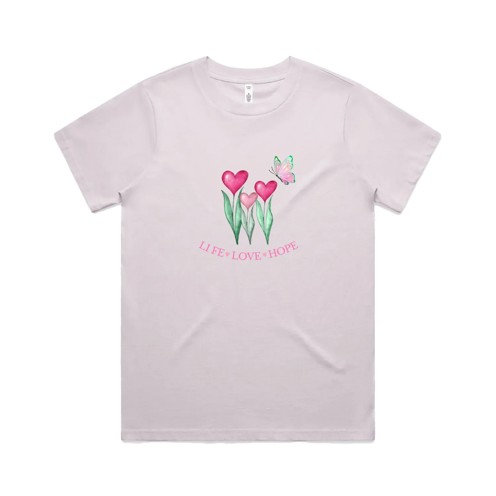 Orchid front flat lay