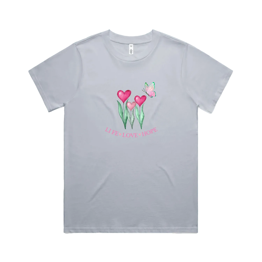 Powder front flat lay