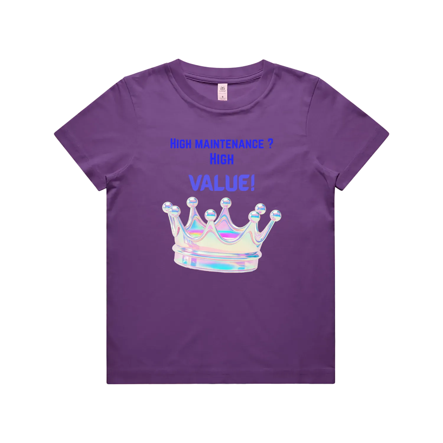 Purple front flat lay