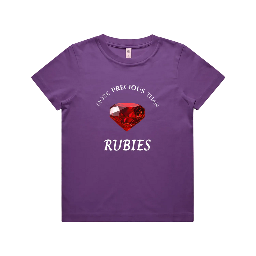 Purple front flat lay