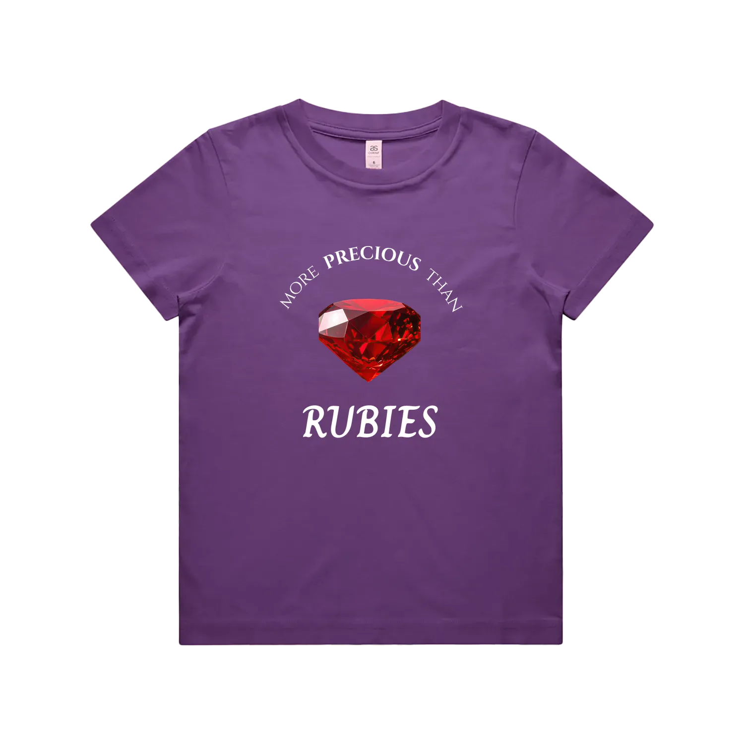 Purple front flat lay