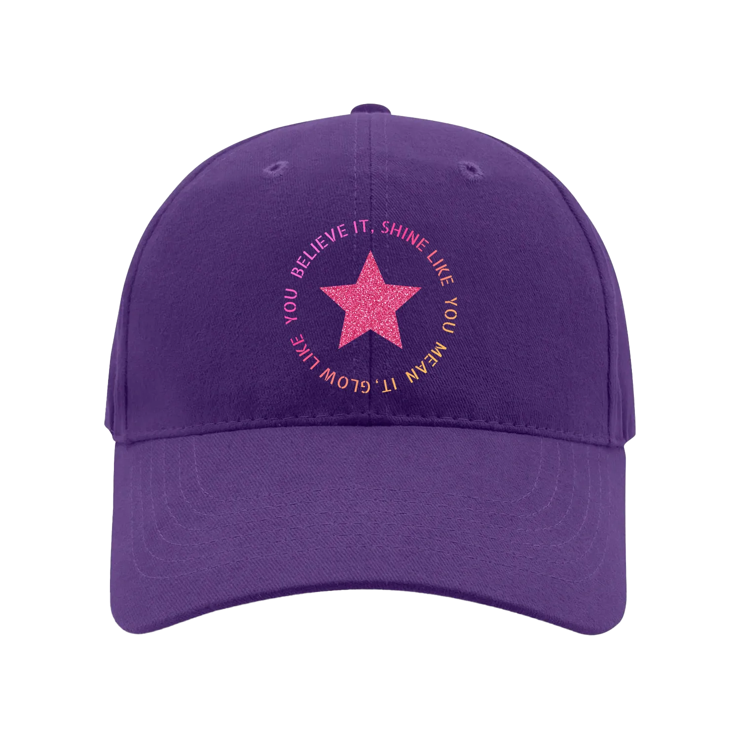 Purple front flat lay