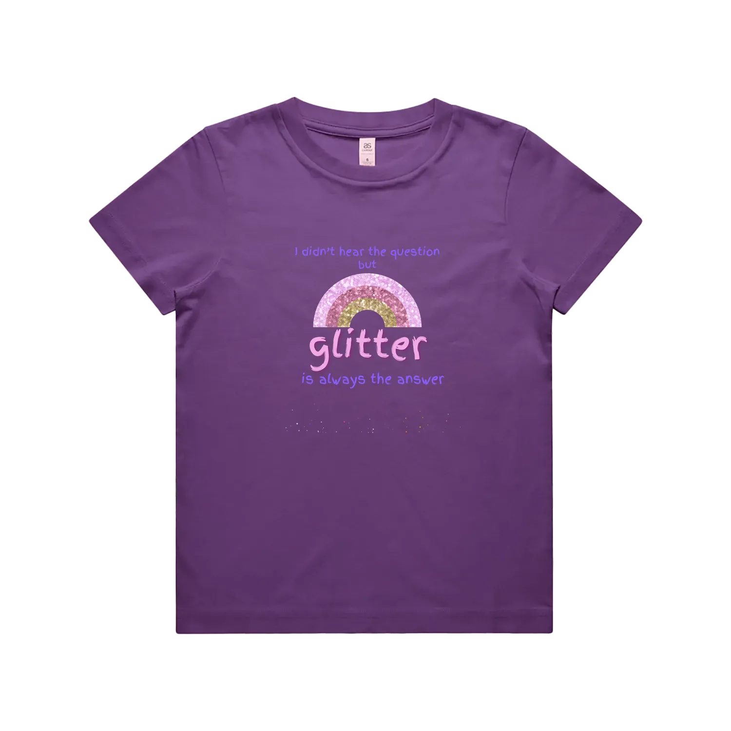 Purple front flat lay