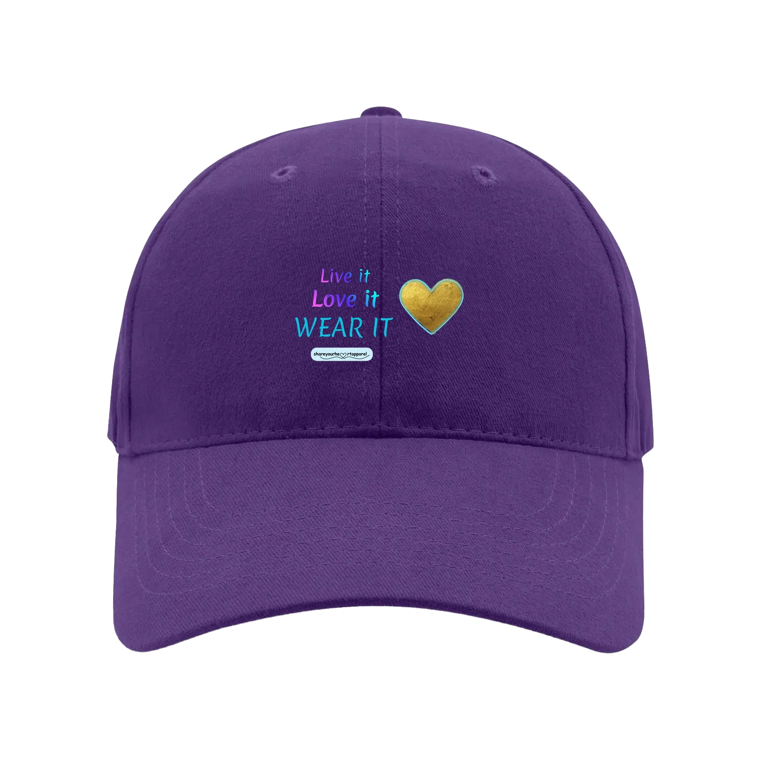 Purple front flat lay