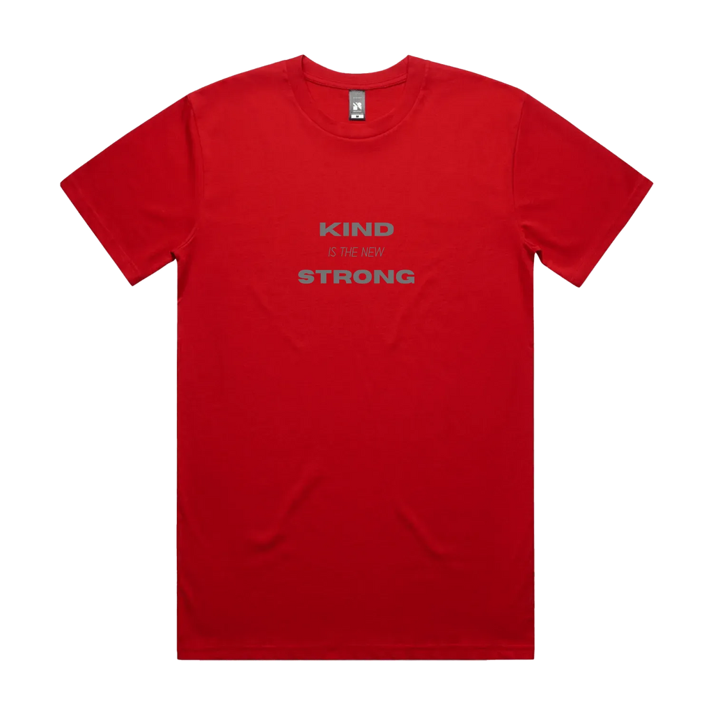 Red front flat lay