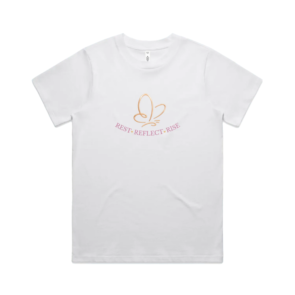 White front flat lay