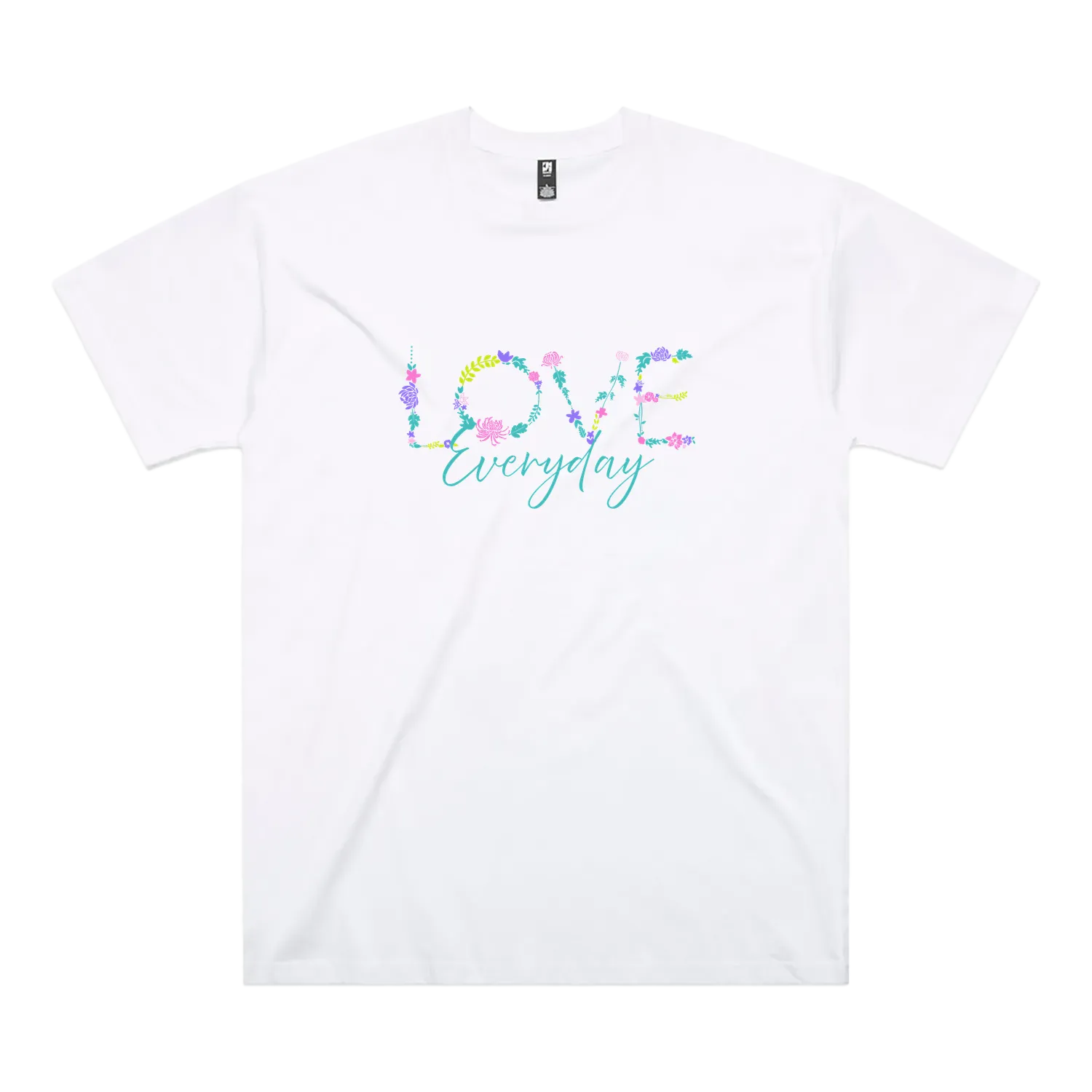 White front flat lay