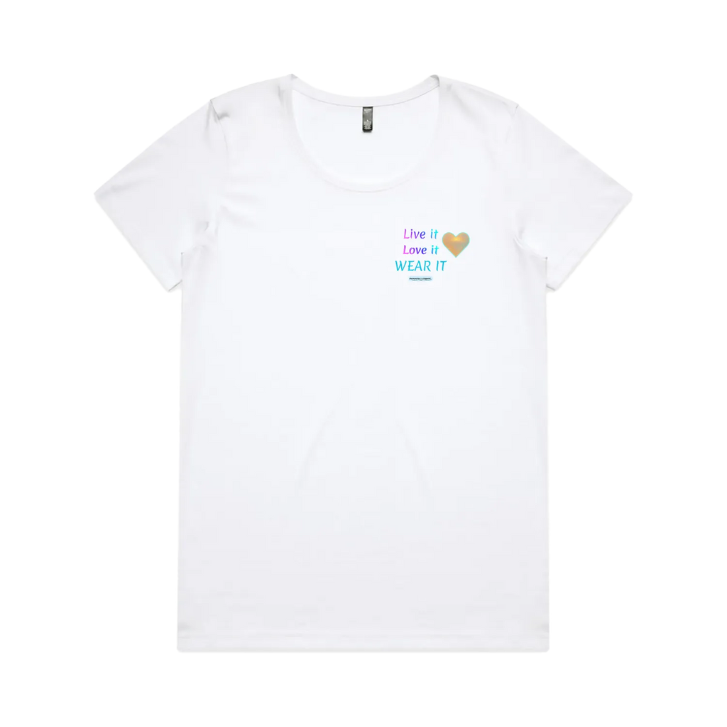 White front flat lay