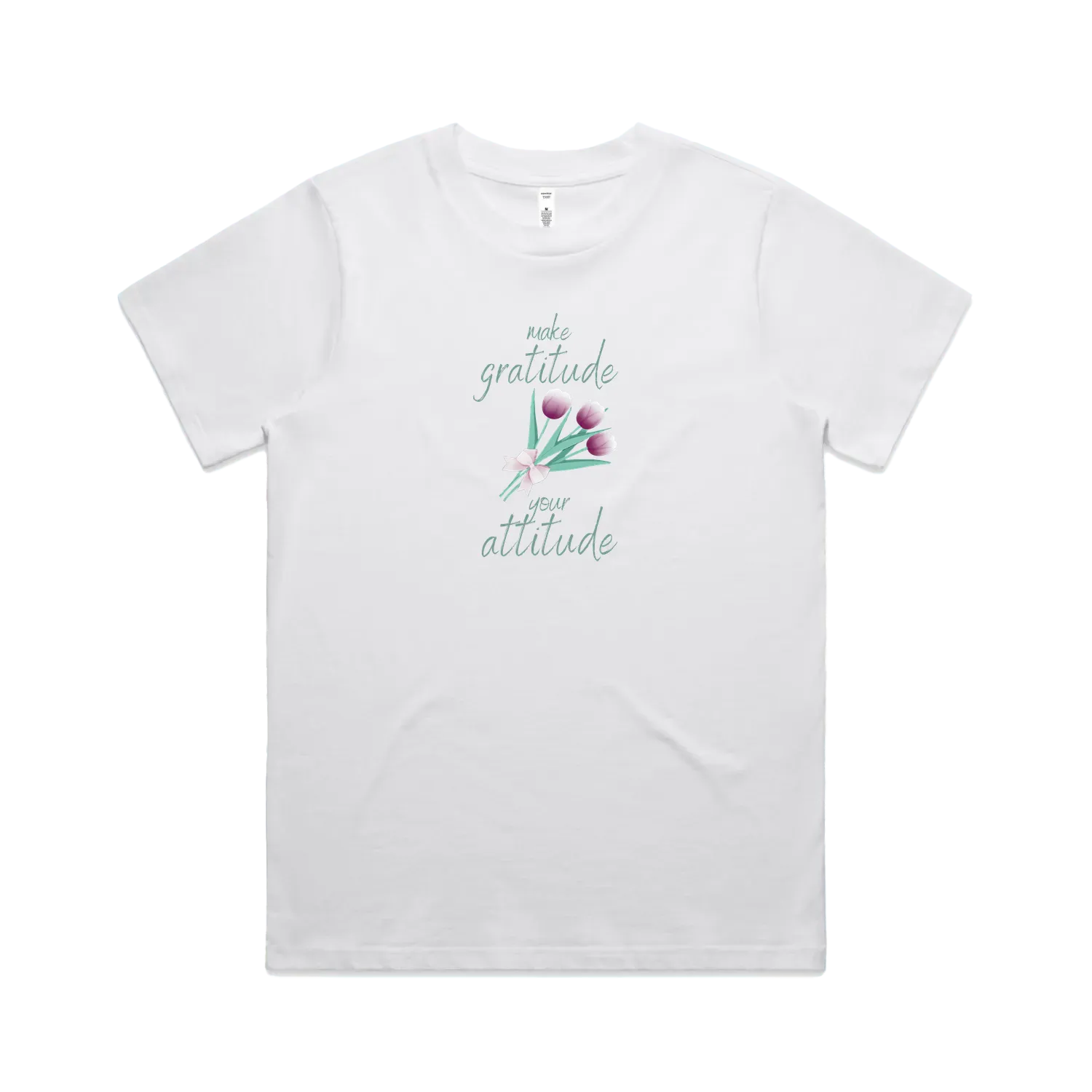White front flat lay