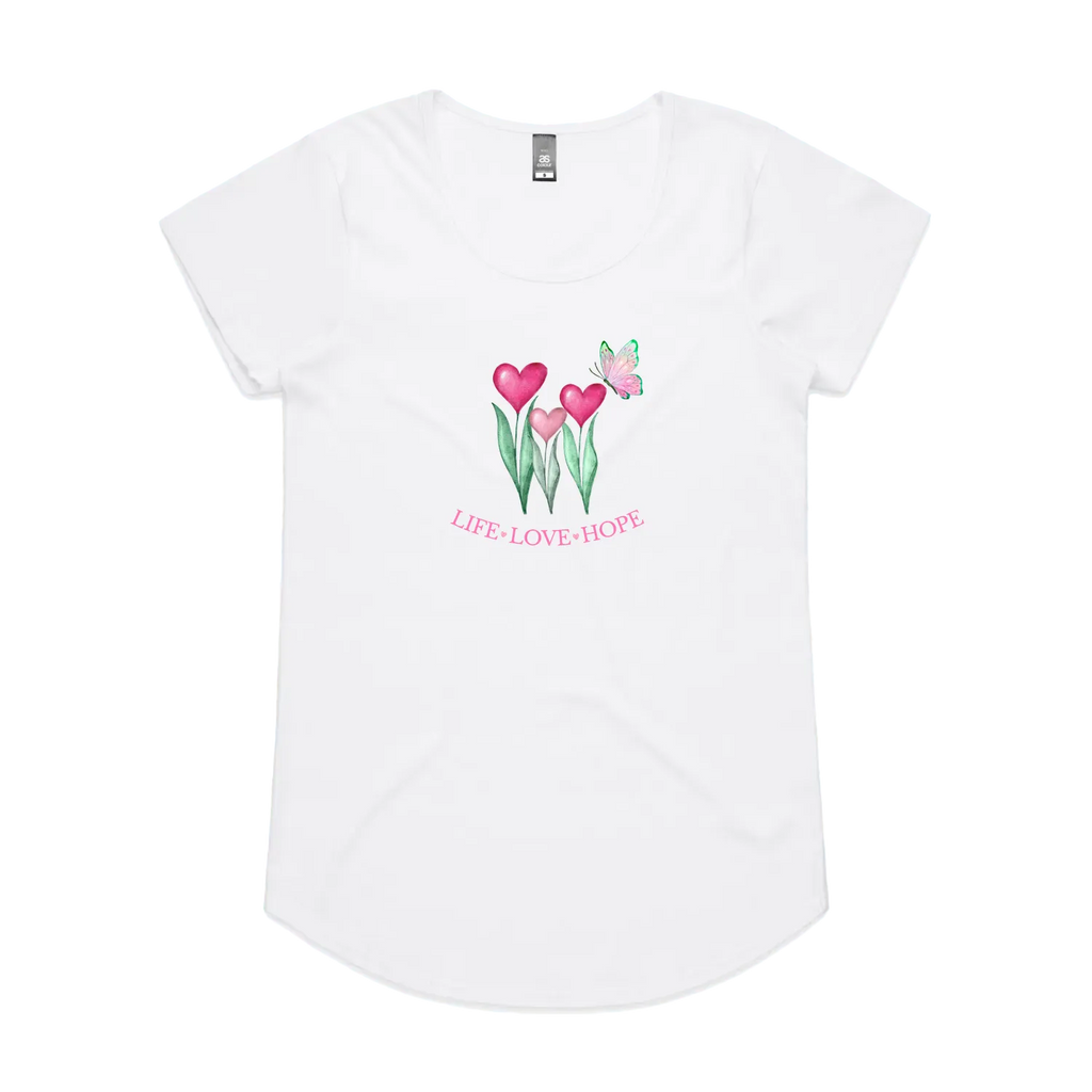 White front flat lay