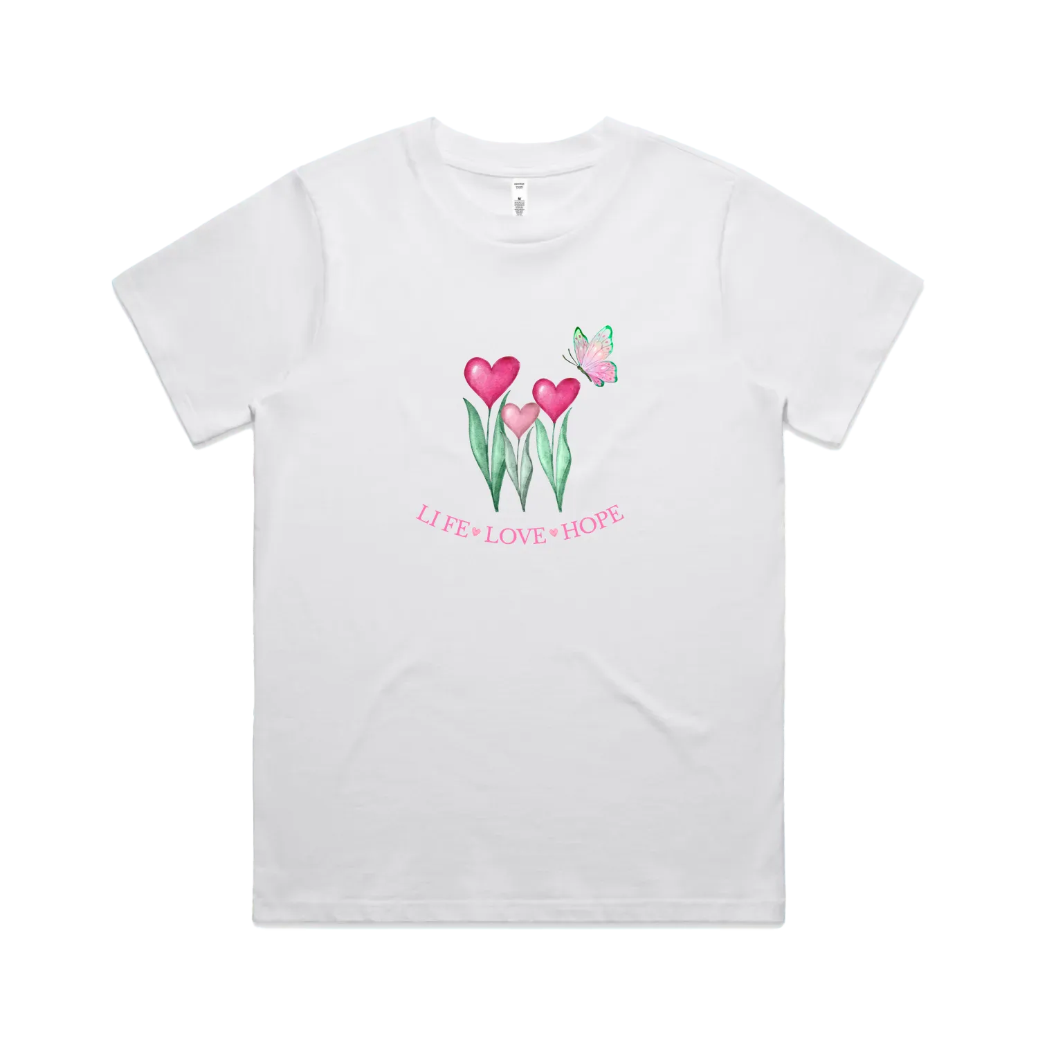 White front flat lay