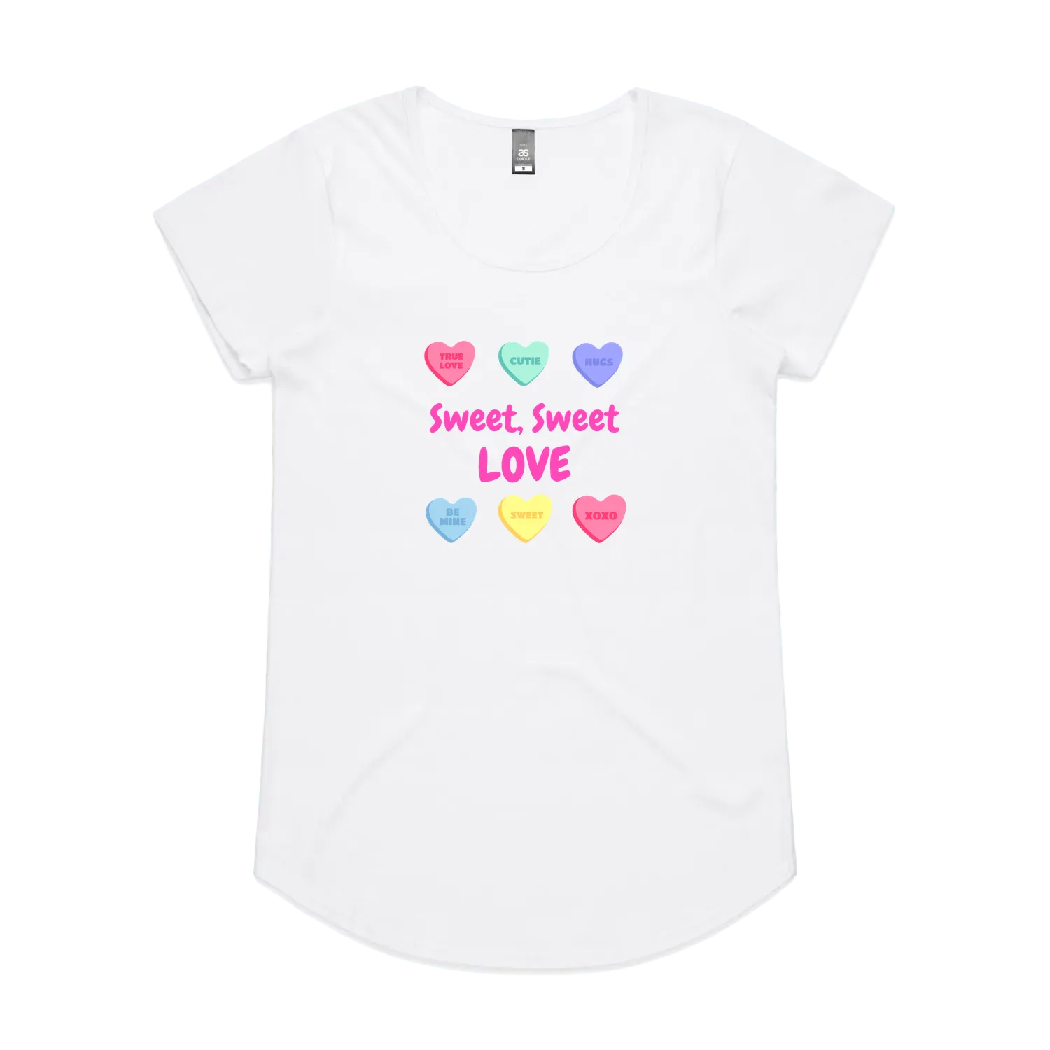 White front flat lay