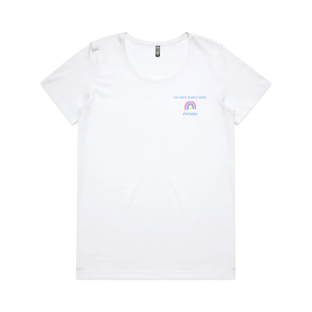White front flat lay
