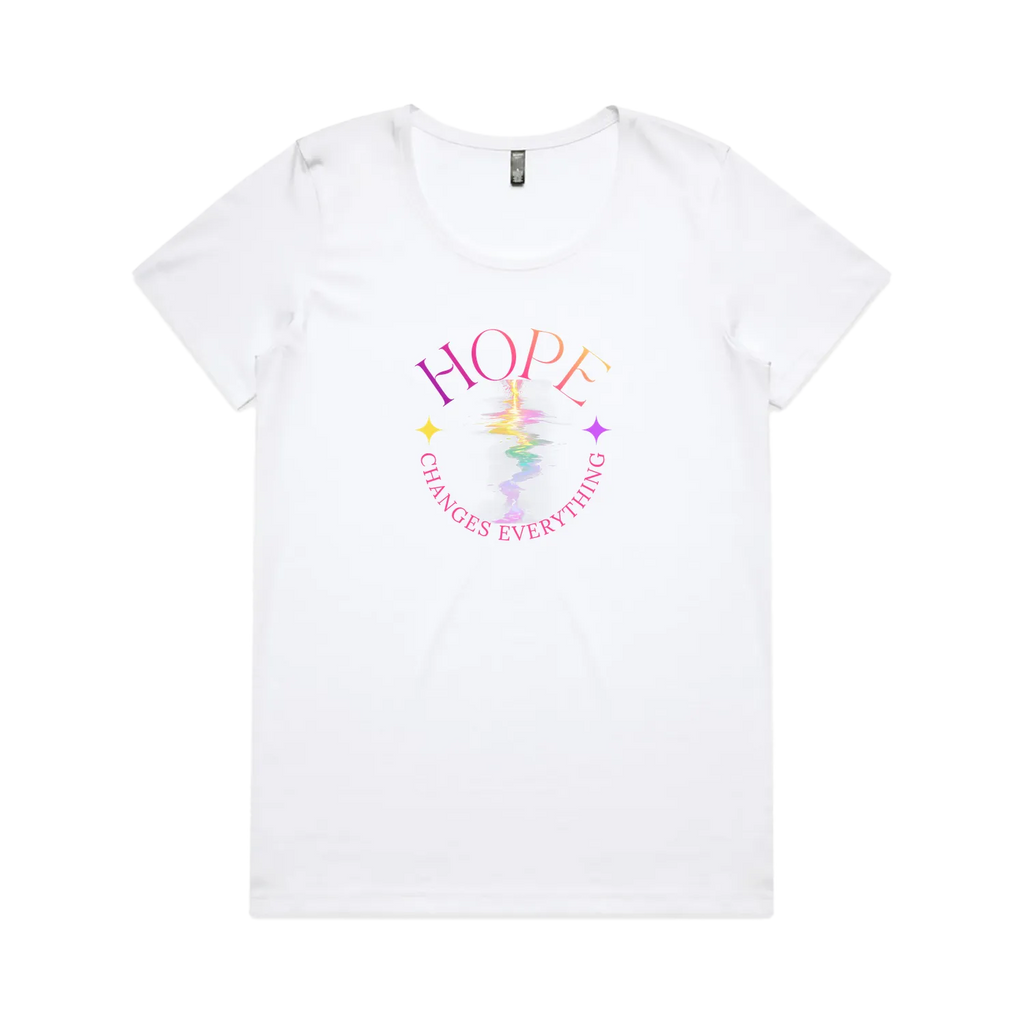 White front flat lay